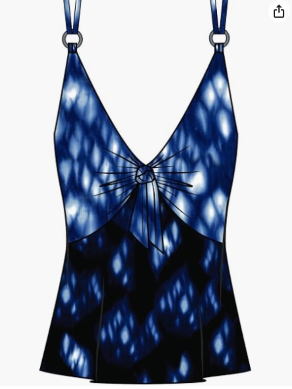 MagicSuit Women's Removable Soft Cup Adjustable Strap Tankini Top Sz 10 7593 - Picture 4 of 4
